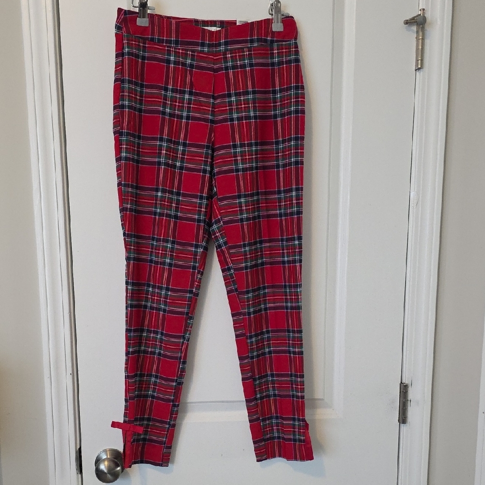 NWT Crown & Ivy Red/Chrissy  Plaid Pants Size 4P